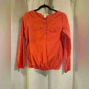 Women’s Orange Fun & Flirt Long Sleeve Top